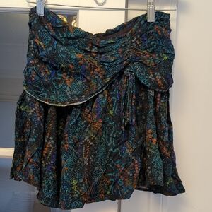 NWT Free People Multicolor Patterned Skirt Size 6